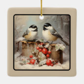 Chickadee Keramikornament (Rückseite)