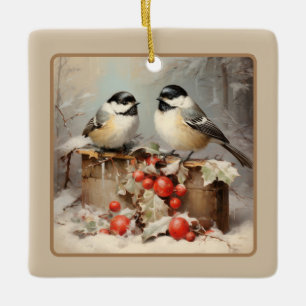 Chickadee Keramikornament