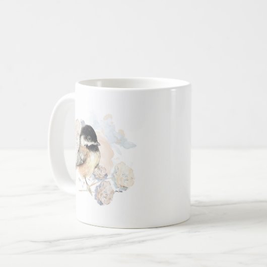 Chickadee-Kunst Kaffeetasse (Vorderseite Links)