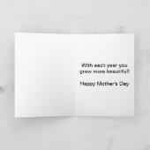 Chickadee Large Schriftart Mother Day Card Karte (Innenseite)