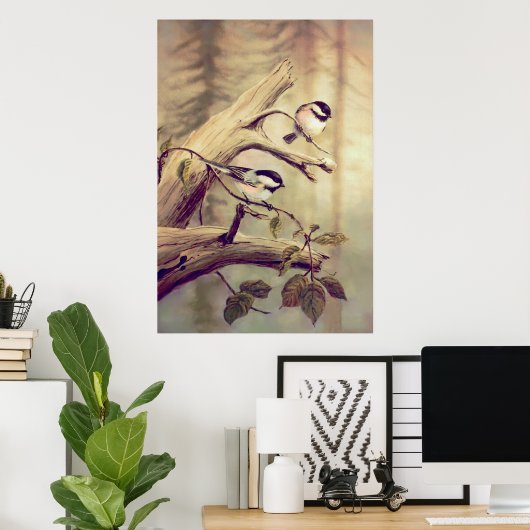 CHICKADEE - Leinwand Poster (Heimbüro)