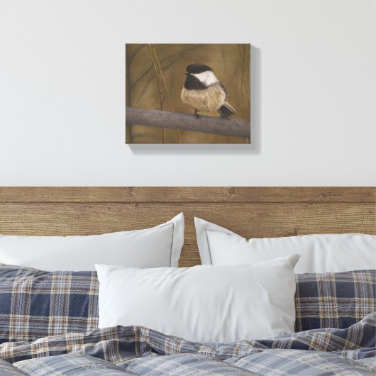 Chickadee Leinwanddruck (Insitu (Schlafzimmer))