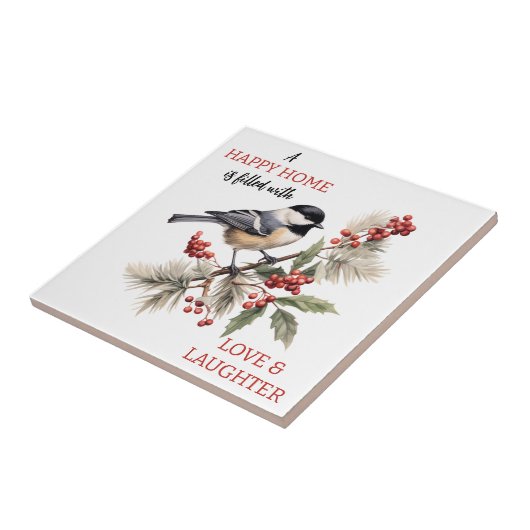 Chickadee-Liebe und Zuhause Fliese (Seite)