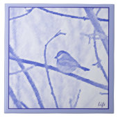 Chickadee Life Ceramic Tile Fliese (Vorderseite)