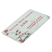 Chickadee Love Birds Kirschblüten Save the Date Magnet (Linke Seite)