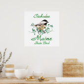 Chickadee Maine Staat Bird Poster (Küche)