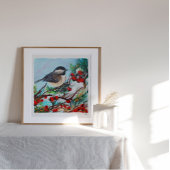 Chickadee Malerei Art Printing Poster
