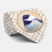Chickadee Malerei - Original Bird Art Krawatte (Gerollt)