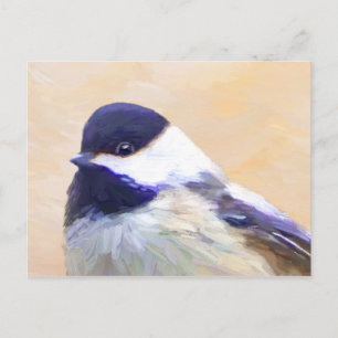 Chickadee Malerei - Original Bird Art Postkarte