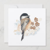 Chickadee Malerei Wasserfarbe (Vorderseite)