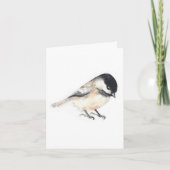 Chickadee Malerei Wasserfarbe Karte (Vorderseite)