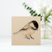 Chickadee Malerei Wasserfarbe