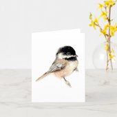 Chickadee Malerei Wasserfarbe Karte