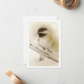 Chickadee Mitteilungskarte (Vorderseite/Rückseite Beispiel)