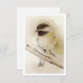 Chickadee Mitteilungskarte (Vorne/Hinten)