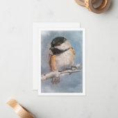 Chickadee Mitteilungskarte (Vorderseite/Rückseite Beispiel)