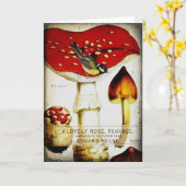 Chickadee Mushroom Grußkarte Karte (Gelbe Blume)