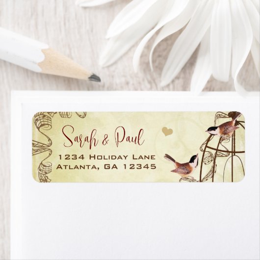Chickadee Musical Birdcage Favor Tag (Insitu)