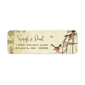 Chickadee Musical Birdcage Favor Tag (Vorne)