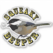 Chickadee Niedlich Bird Squeaky Beeper Aufkleber (Vorderseite)