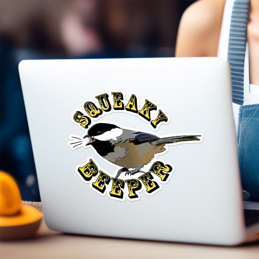 Chickadee Niedlich Bird Squeaky Beeper Aufkleber