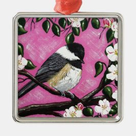 Chickadee Ornament Aus Metall
