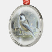 Chickadee Ornament Aus Metall (Links)