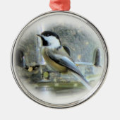 Chickadee Ornament Aus Metall (Vorne)