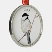 Chickadee Ornament Aus Metall (Rechts)