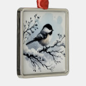Chickadee Ornament Aus Metall (Rechts)