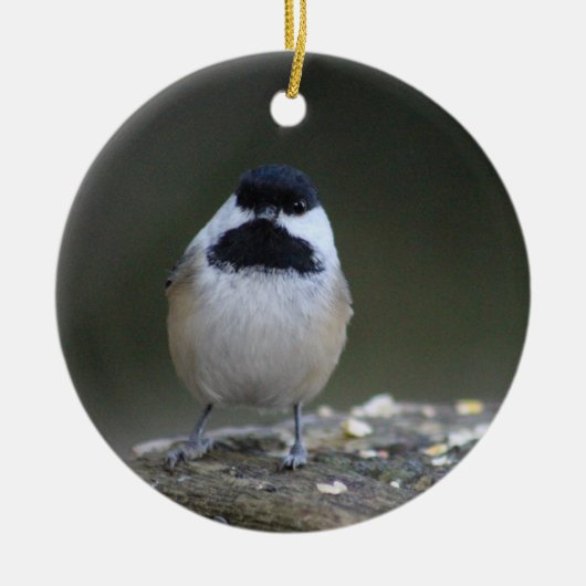 Chickadee-Ornament Keramik Ornament (Vorne)