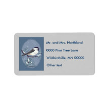 Chickadee Oval Gray Hintergrund