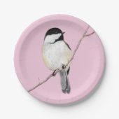 Chickadee Pappteller (Vorderseite)