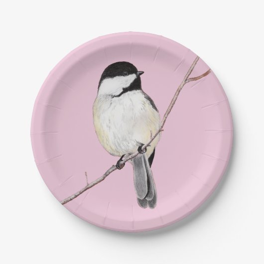 Chickadee Pappteller (Vorderseite)