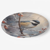 Chickadee Pappteller (Schrägansicht)