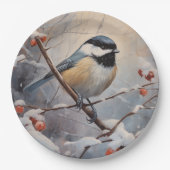 Chickadee Pappteller (Vorderseite)