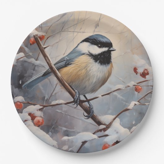 Chickadee Pappteller (Vorderseite)