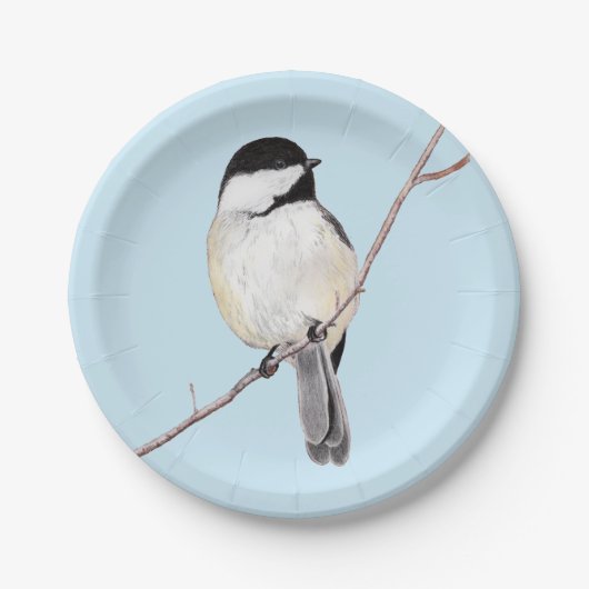Chickadee Pappteller (Vorderseite)