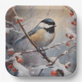 Chickadee Pappteller (Vorderseite)