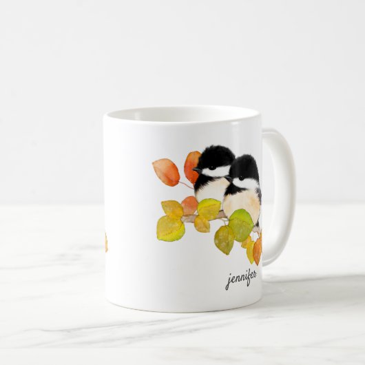 Chickadee personalisierte Mug Kaffeetasse (VorderseiteRechts)