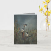 Chickadee Pond - handgemalt Karte (Gelbe Blume)