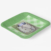 Chickadee Pussy Willows Bees Pappteller (Gewinkelt)