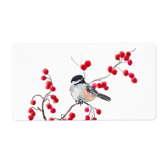 CHICKADEE & RED BERRIES VON SHARON SHARPE (Vorne)