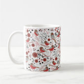 Chickadee Red Holiday Muster mit floralen Kaffeetasse (Links)