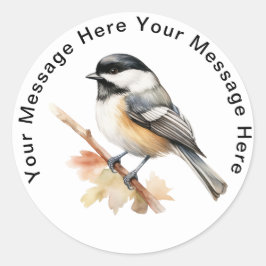 Chickadee Runder Aufkleber