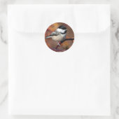 Chickadee Runder Aufkleber (Tasche)