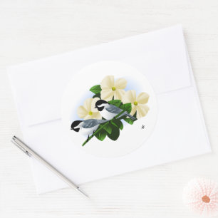 Chickadee Runder Aufkleber