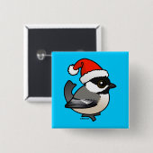 Chickadee Santa Button (Vorne & Hinten)