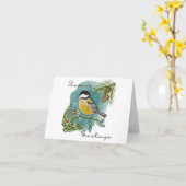 Chickadee Season's Greetings Holiday Card Karte (Gelbe Blume)