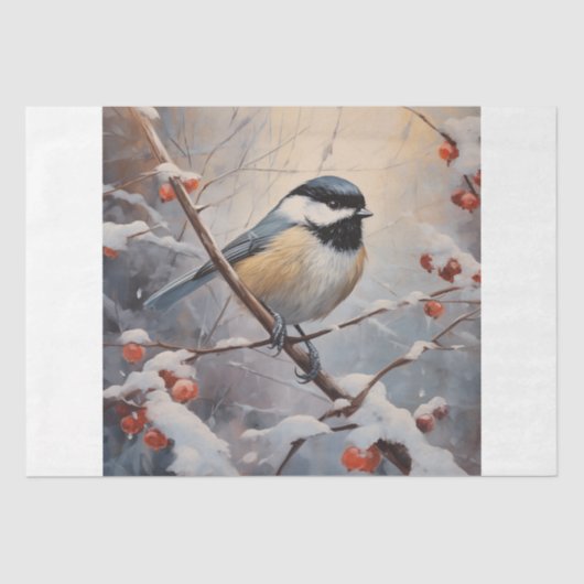 Chickadee Seidenpapier (Vorderseite)